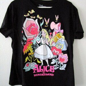 Disney Alice In Wonderland Black T-Shirt Adult Size XL